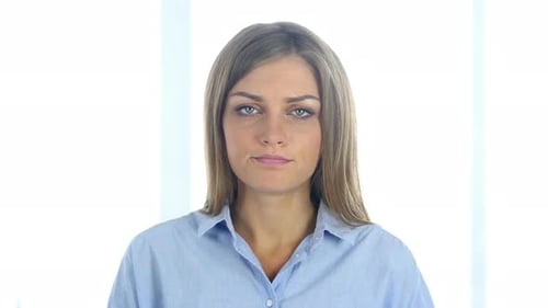 Portrait of Sad Young Woman Reacting to Failure and Problems