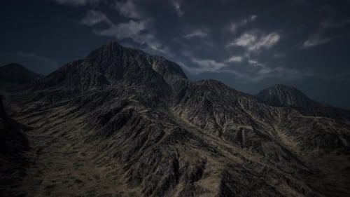 Dark Mountain with the Dark Clouds