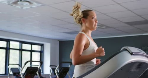 Runner on treadmill