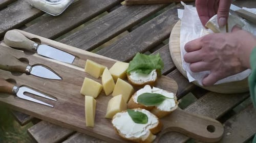 Snacks Prepared for Gathering Outside