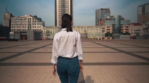 Traveller Walks in Town Summer Season