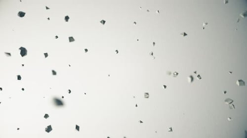 Tausende fallende Steinstücke