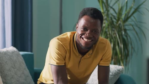 Cheerful Black Guy Celebrating Success