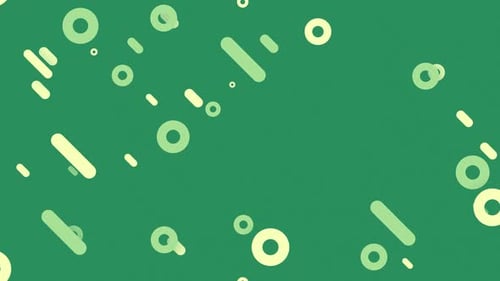 Lines and Circles on green background