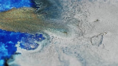 Glitter Paint Mix Sparkling Dye Wave Silver Blue