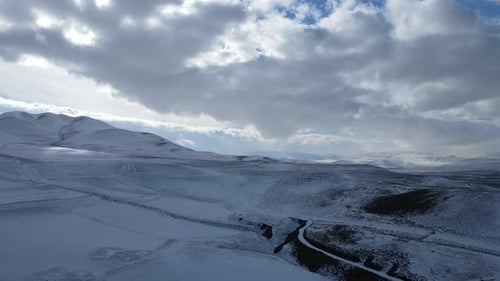 snowy mountains