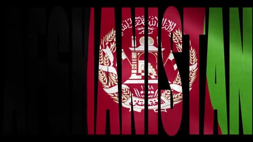 Afghanistan Flag Animated Text Reveal