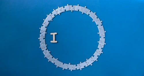 Idea Spelled Out Inside Puzzle Piece Circle