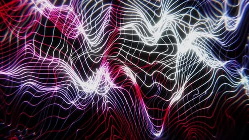 Abstract Line Displacement Wave Colorful VJ Loop