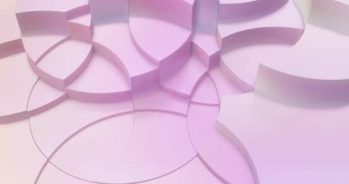 Abstract Looping Geometric Background in Pink and Purple