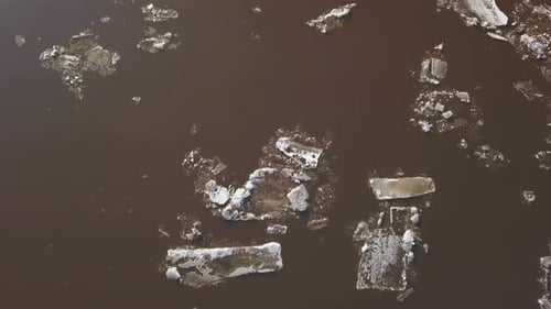 The Ice Floes Floating on the River,The Ice Drift in Spring Time
