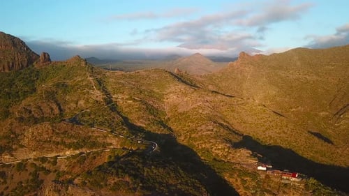View From the Height of the Rocks in the Masca at Sunset Tenerife Canary Islands Spain