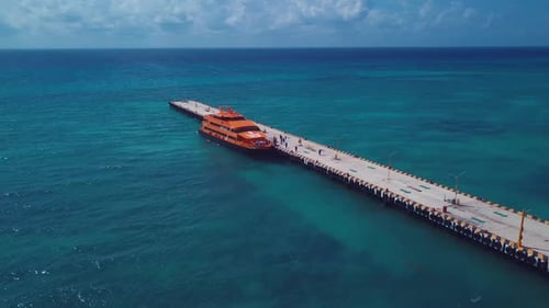 4k 24fps Ferri In Playa Del Carmen With Drone Shoot 2