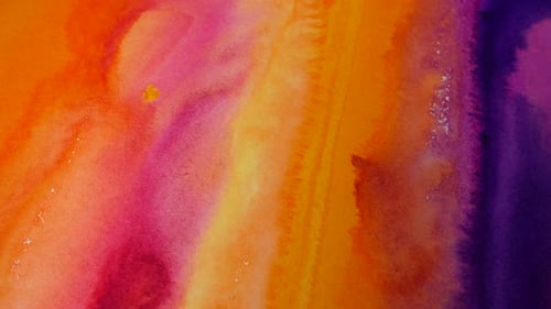 Colorful Watercolor Paints Blending Together Artistically