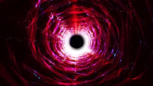 Red Glowing Futuristic Abstract Tunnel Loop