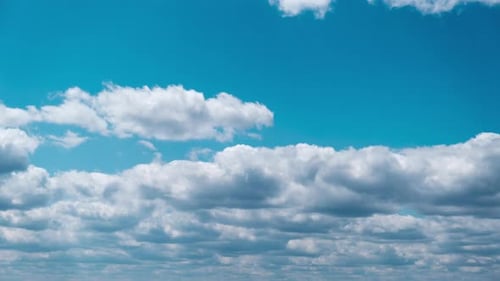 Summer Clouds Float Across the Blue Sky the Shuttles Timelapse