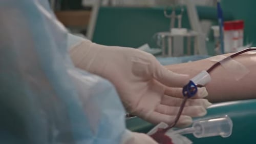 Proceso de transfusión de sangre