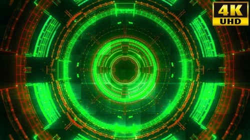Cyberpunk Hud Geometrischer Hintergrund Vj Loops V2