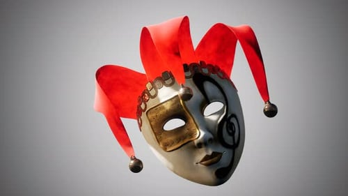 Masques de carnaval vénitien avec or