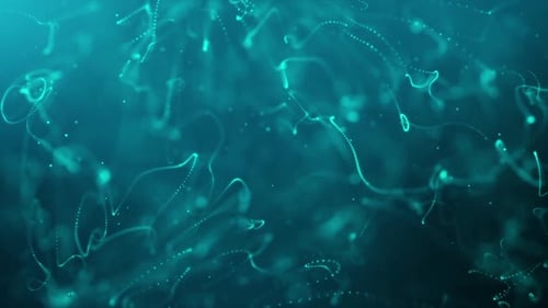 Belle ligne de particules abstraite flottante