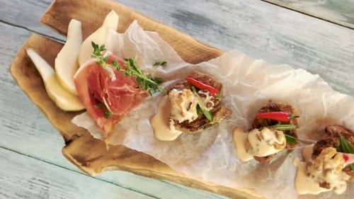 Top View of Meat Medallions.