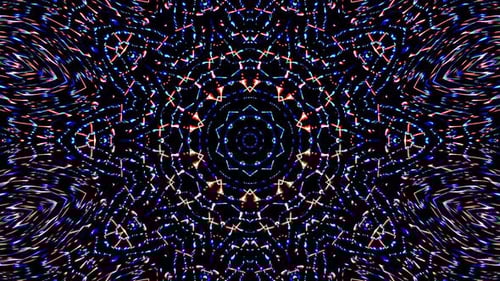 Colorful Abstract Geometric Light Rays Kaleidoscope Background Animation