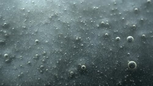 Liquid with Bubbles Abstract Macro Close-Up