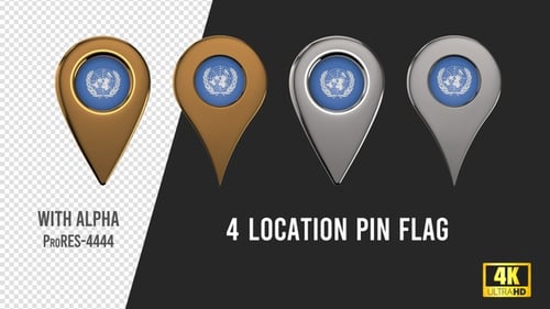 3D Looping Metallic Location Pin Pack