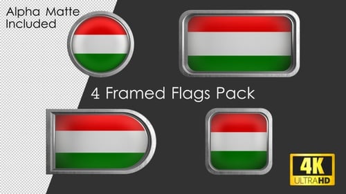 Modern Animated Flag Frames Collection
