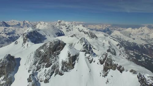 Aerial Wonderful Mountain Landscape in Early Spring