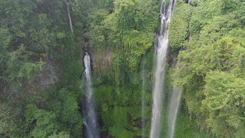 Beautiful Tropical Waterfall Bali, Indonesia