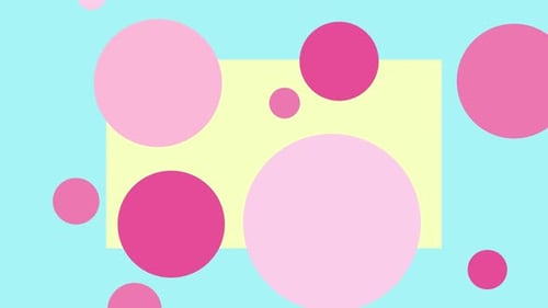 Colorful Flat Design Circles Animated Background