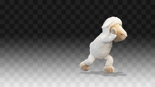 3D Animated Cartoon Sheep Performing a Funny Dance