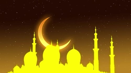 3d render mosque, Muslim temple. Ramadan Kareem Islamic holy month