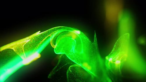 Resumen de partículas fluidas ligeras 4k