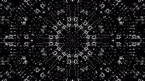 Helles abstraktes Lichtset schwarz und weiß, Kaleidoskop