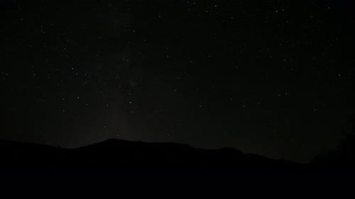 Time Lapse of Stars Over Mountains at Night