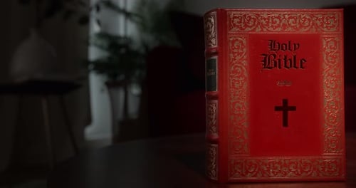 Christian Bible on a Table