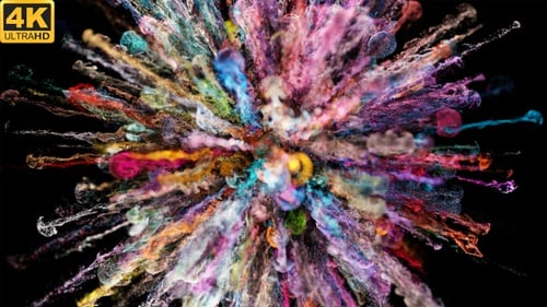 Farbpulver-Explosion