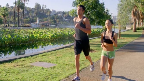 Athlete Couple Jogging