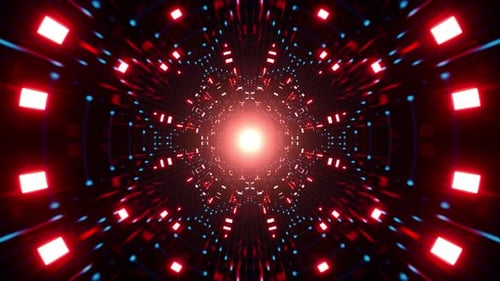 Geometric Red Disco Light Energy VJ Loop