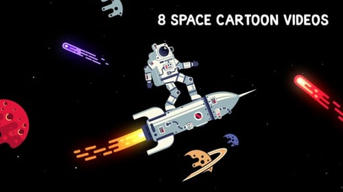 Animated Space Cartoon Elements Pack
