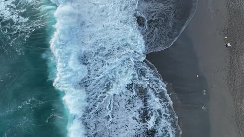 Background Textured Sea Storm aerial view 4 K