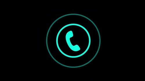 Animated Call Icon with Pulsing Rings