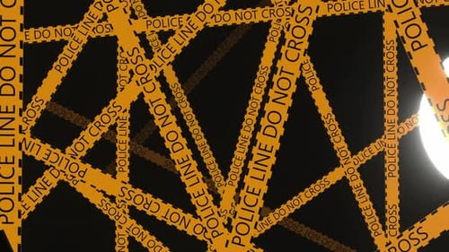 Animated Police Line Do Not Cross Tape Background