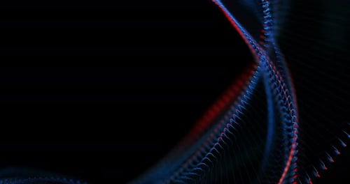 4K animated background loop with audio elements. 3D abstract digital wave.
