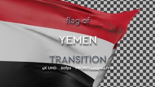 Flag of Yemen transition | UHD | 60fps