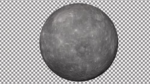 Mercury Planet With Alpha Channel 4K