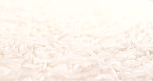 Close-up of Pile of Uncooked White Rice