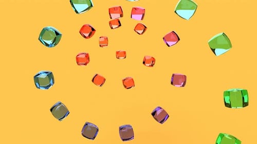 Color Glass Spheres Modern Minimal Concept Able to Loop Seamless